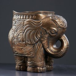 Хорошие сувениры Фигурное кашпо "Слон средний" бронза 35х22х36см