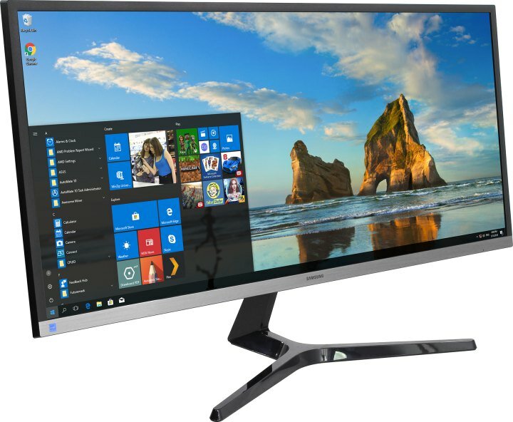 Монитор Samsung 34" S34J550WQI 3440x1440 VA WLED 75Гц 4ms FreeSync HDMI DisplayPort