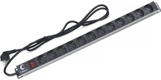 Блок розеток Cabeus PDU-12P-2EU 12шт, 1U, 19", 2м