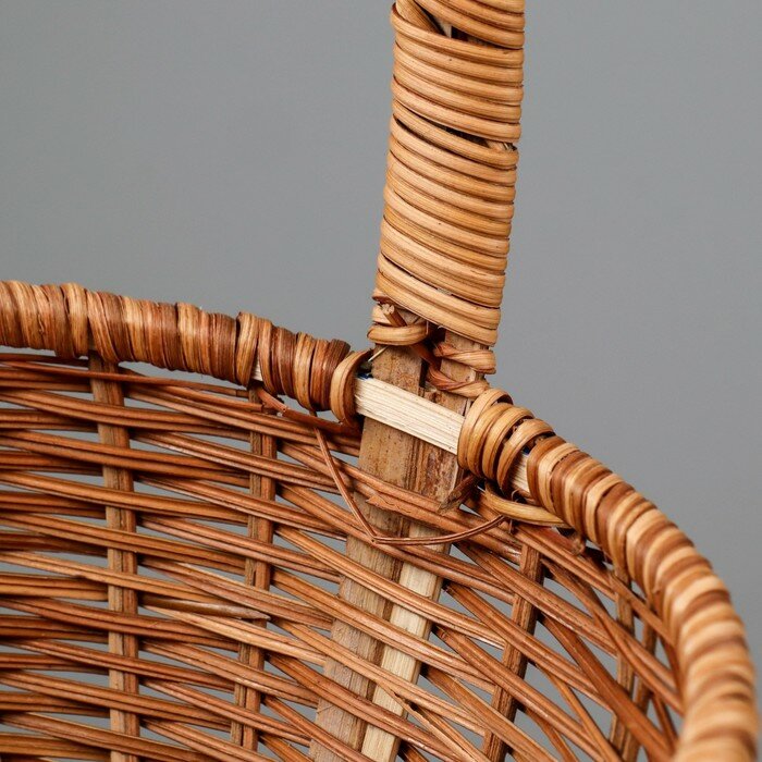 Корзина плетеная, 34×27×13/39 см, лоза, кукуруза - фотография № 4