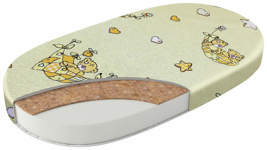фото Матрас для кроватки Sweet Baby COCOS Comfort овальный 10см (экобязь) 405670