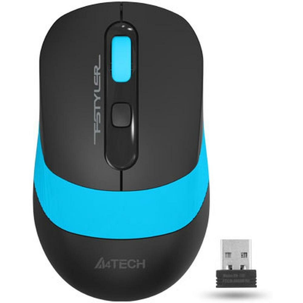 Мышь A4Tech Fstyler FG10S Black/Blue silent беспроводная