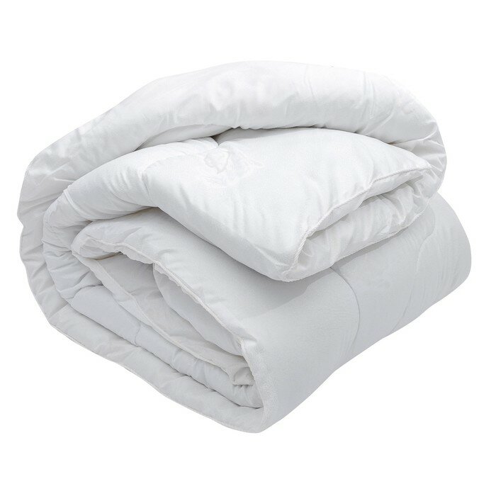 Одеяло зимнее 220х205 см, иск. лебяжий пух, ткань глосс-сатин, п/э 100% - фотография № 1