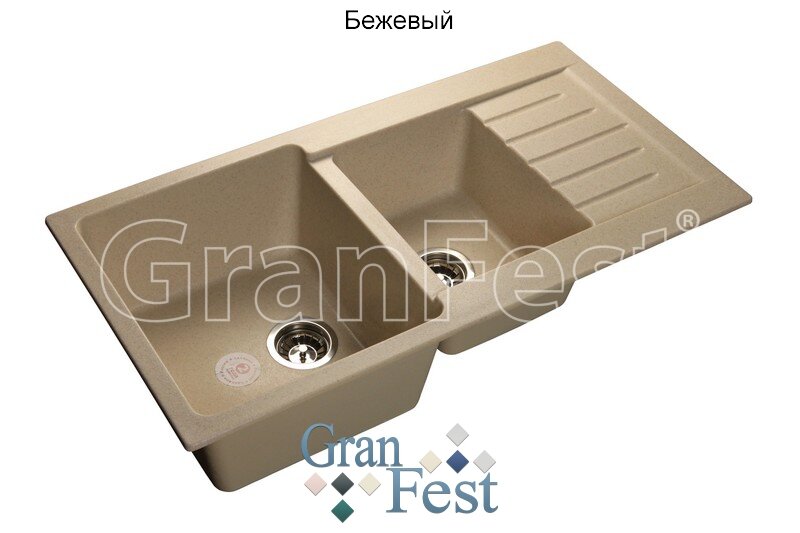 Мойка кухонная GranFest PRACTIK GF-P980KL песочный