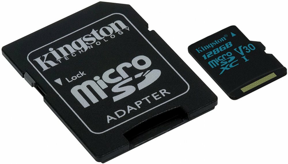 Карта памяти MicroSDXC 128 Гб Kingston Canvas Go! (SDCG2/128GB) Class 10, UHS Class 3, UHS-I, V30