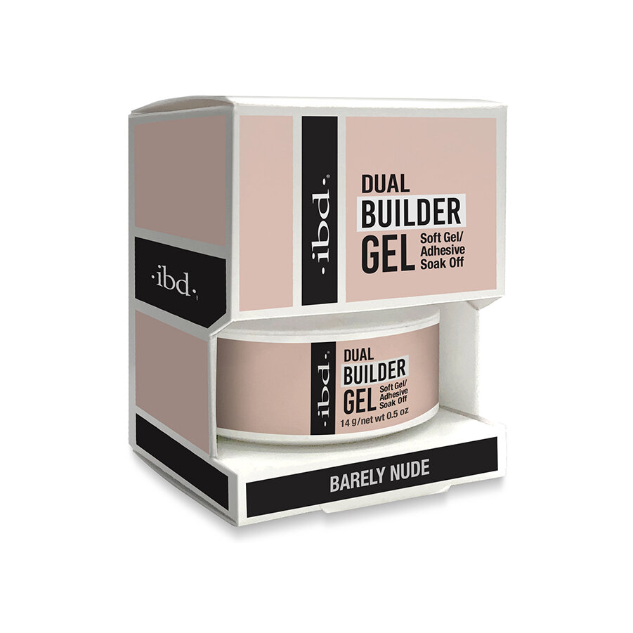 IBD, Dual Builder Gel - мягкий конструирующий гель (Barely Nude), 14 мл