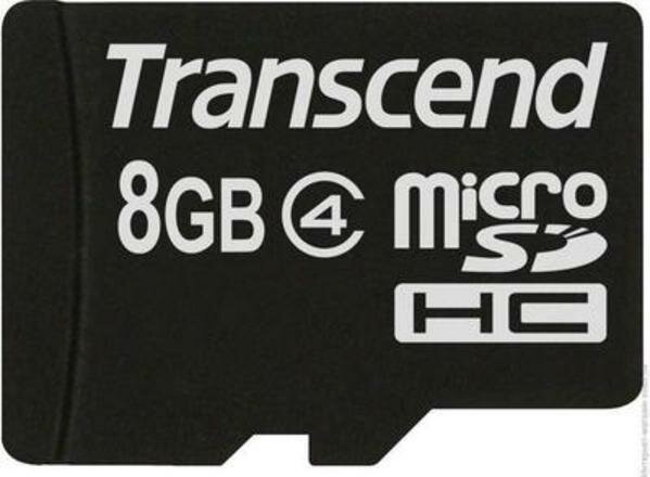 Память microSD 8Gb Transcend TS8GUSDC4 .