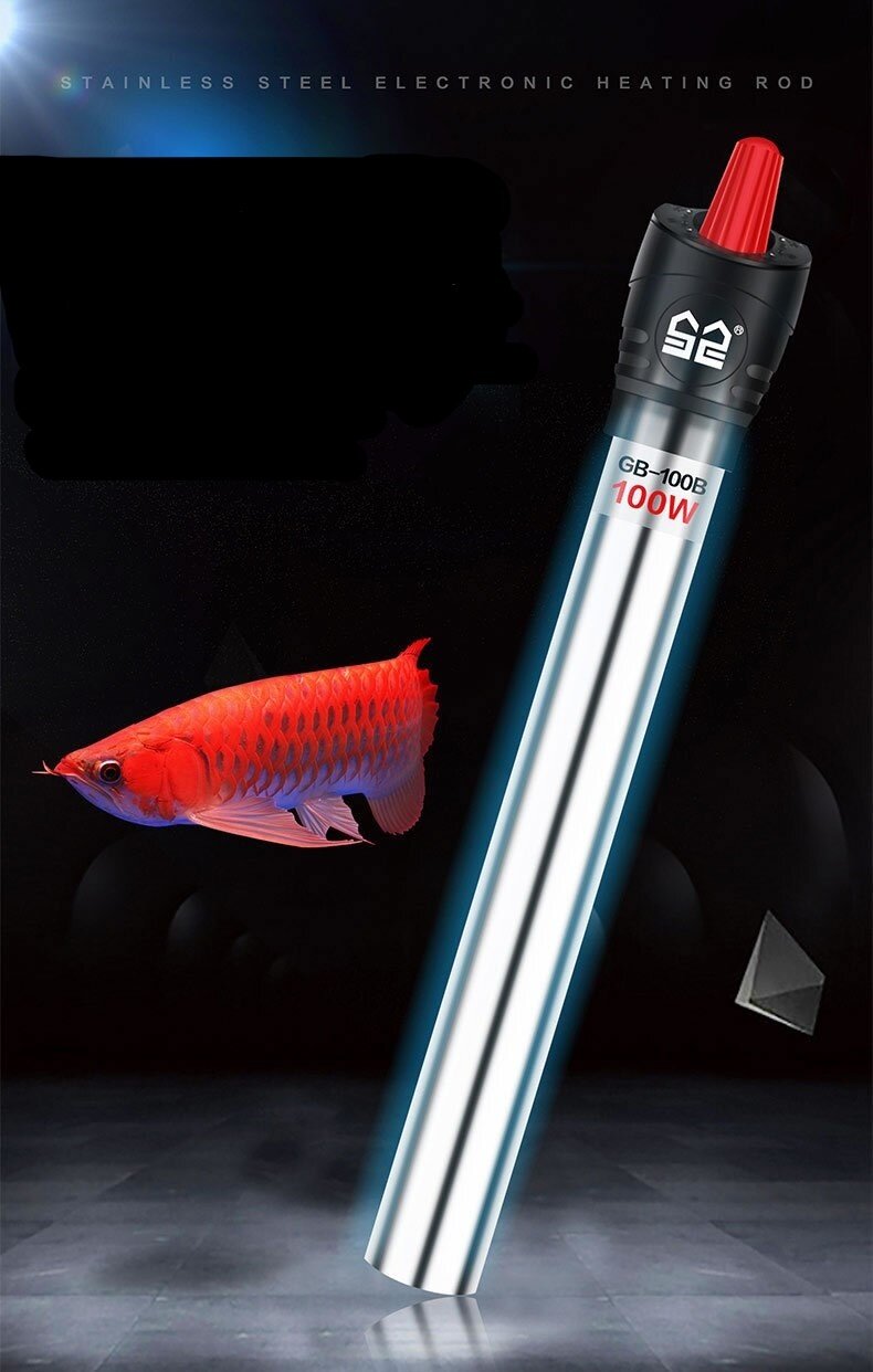 фото Аквариумный нагреватель Сан Сан 100W(33,5cm) SunSun WDJ-01 металлический с терморегулятором для аквариумов 30-50л