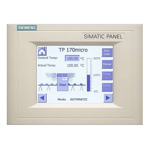 Simatic Сенсорная панель TP170 Micro для Simatic S7-200 57 голубой экран Siemens 6AV66400CA010AX0