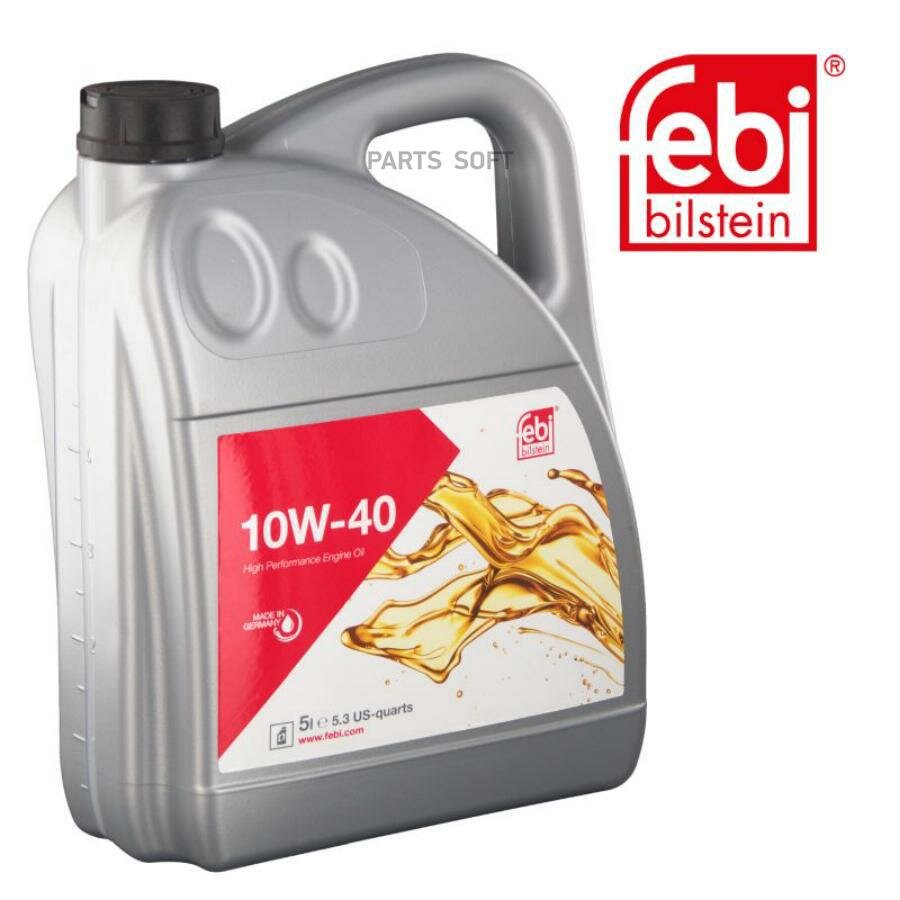 FEBI 32933 Масло моторное FEBI High Performanse Engine Oil 10W-40 полусинтетическое 5 л 32933