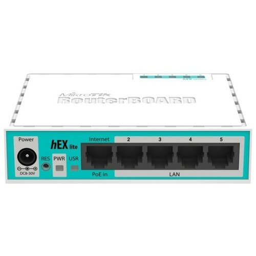 Маршрутизатор 10/100M 5PORT HEX LITE RB750R2 MIKROTIK RB750R2