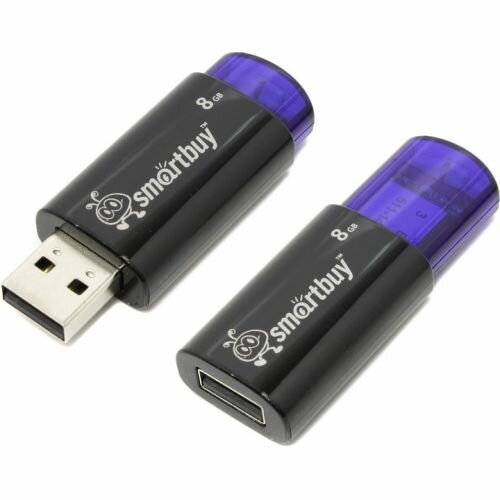 Внешний накопитель 8Gb USB Drive Smartbuy Click Blue (SB8GBCL-B)