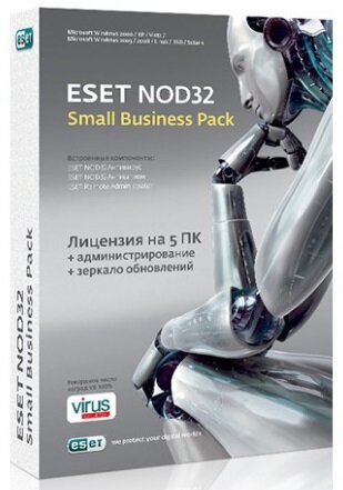 ESET NOD32 Small Business Pack - лицензия на 5 ПК на 1 Год (Коробочная версия)
