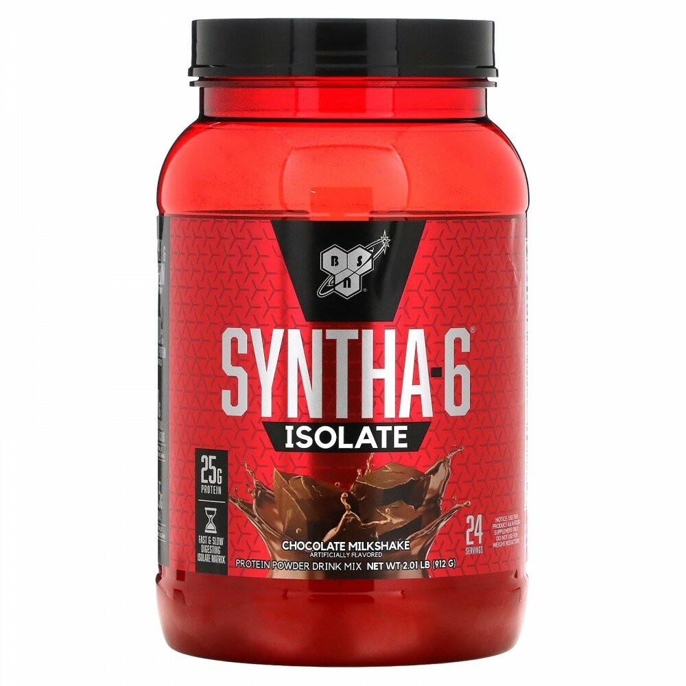 BSN, Syntha-6 Isolate, Protein Powder Drink Mix, Chocolate Milkshake, 2.01 lb (912 g)