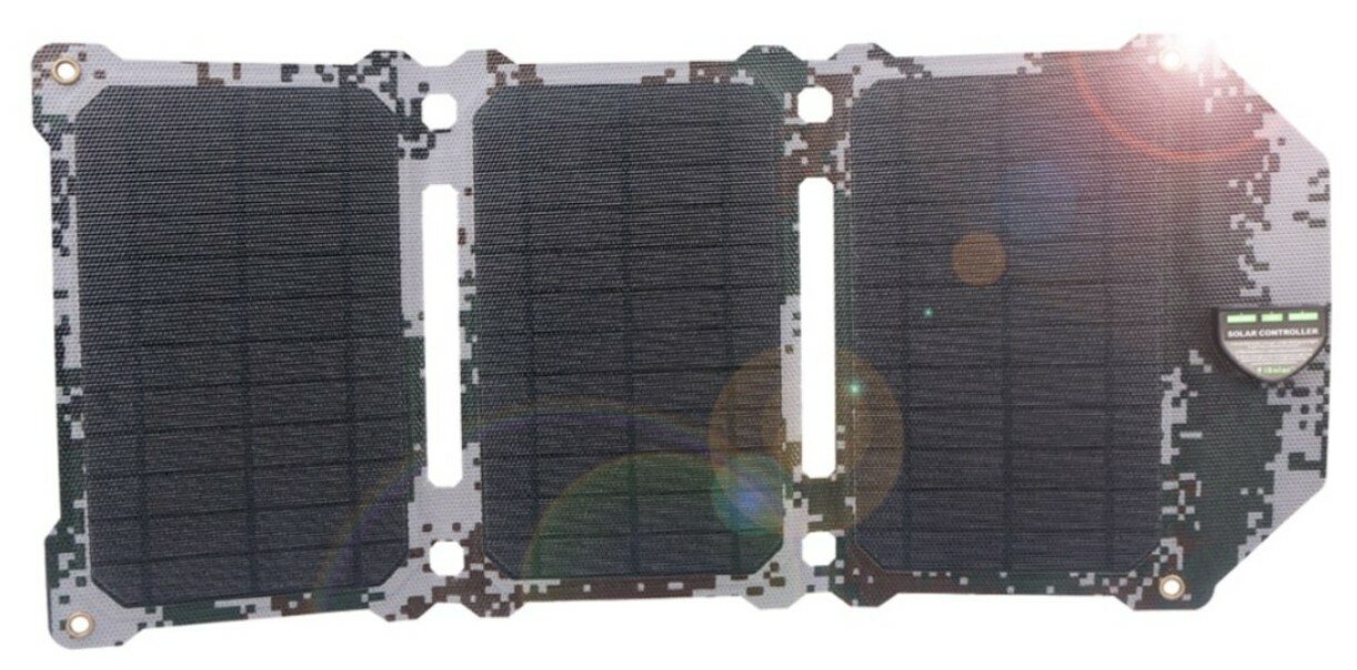 Мобильная солнечная панель (солнечная батарея) AP-ES-004-BLA, 5В, 21Вт Allpowers, камуфляж