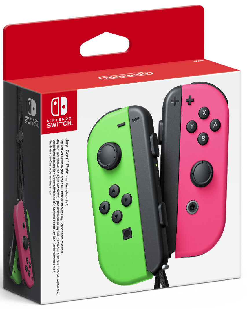 Джойстики Joy-Con (неоновый зеленый / неоновый розовый) (Nintendo Switch)