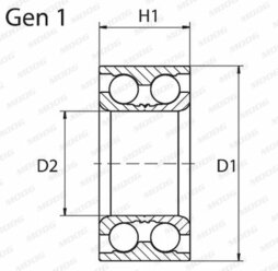 Подшипник передней ступицы комплект Opel Astra F/Astra F //Vectra A 84>01 Daewoo Cielo/Kalos/Lanos / Sens 95>08 MOOG OPWB11090