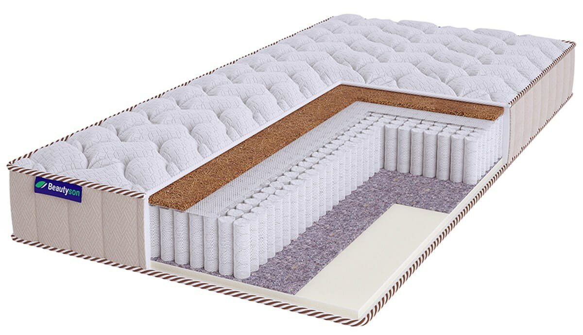 Свернутый пружинный матрас Beautyson Roll Spring Foam Cocos 1 S1200 LUX 80х200
