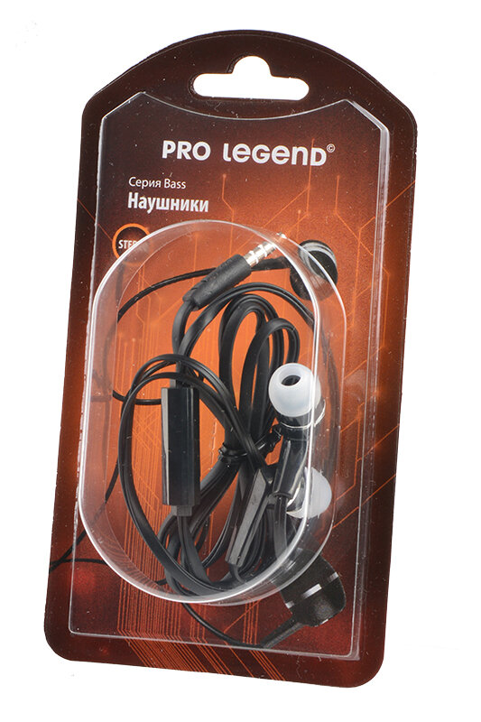 Pro Legend Наушники-вкладыши проводные Pro Legend Bass PL5002 Черный