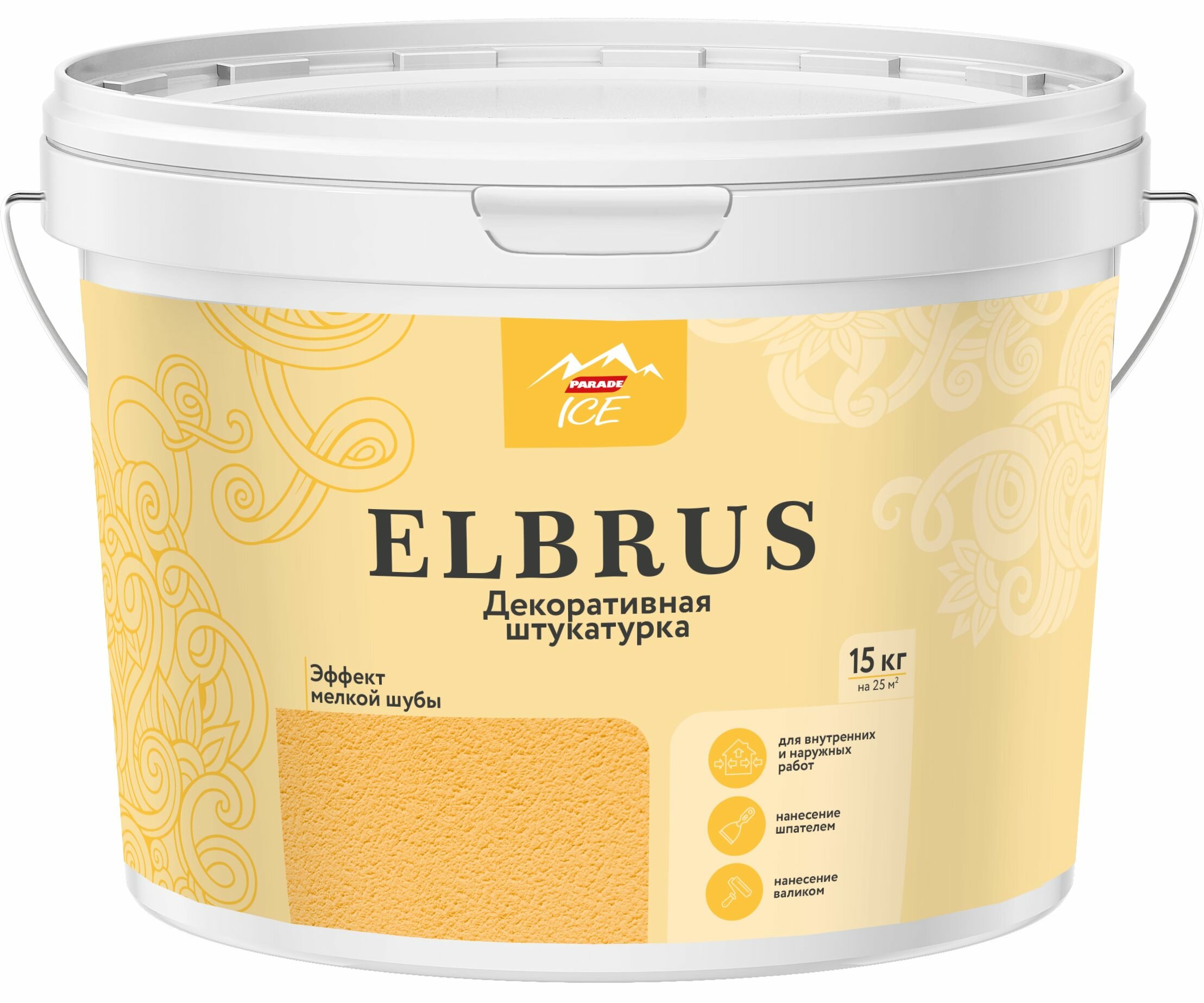 фото Штукатурка декоративная Parade Ice Elbrus 15 кг цвет белый
