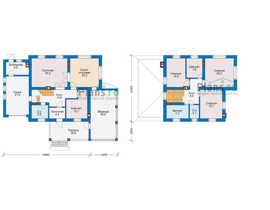 Проект дома Plans-57-03 (187 кв.м, газобетон) - фотография № 3