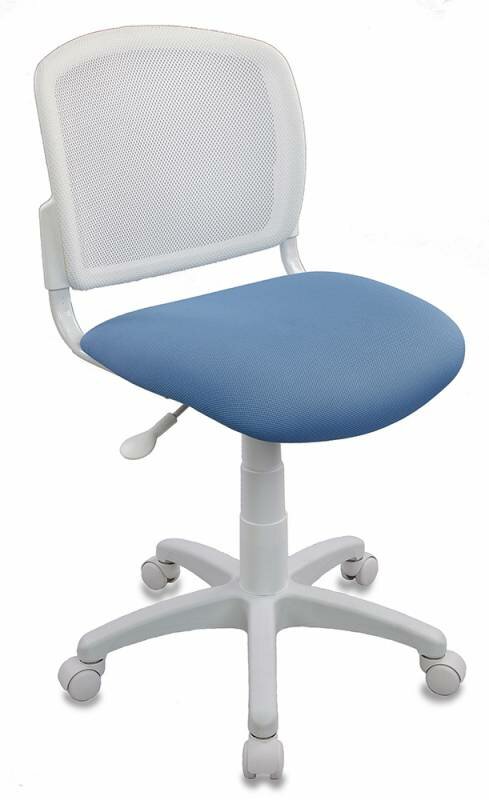 Кресло детское Бюрократ CH-W296NX белый TW-15 сиденье голубой 26-24 сетка/ткань крестовина пластик п