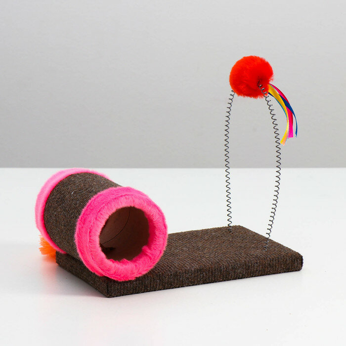 Пижон Игрушка-когтеточка с дразнилкой "Веселые шарики", 29 х 15,5 х 20 см, микс цветов - фотография № 2
