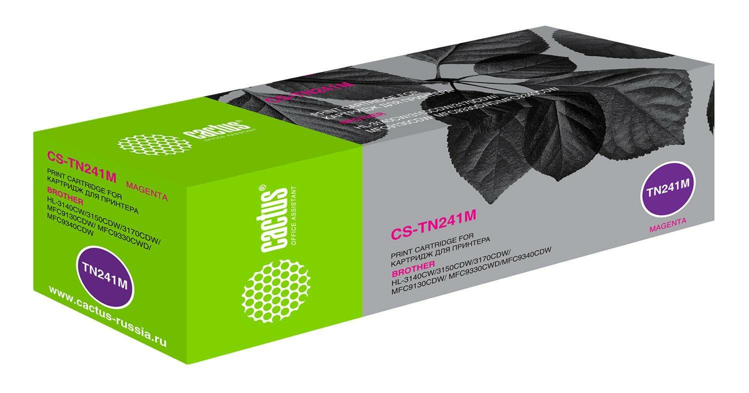 Картридж лазерный Cactus CS-TN241M пурпурный (1400 страниц) для Brother HL-3170CDW
