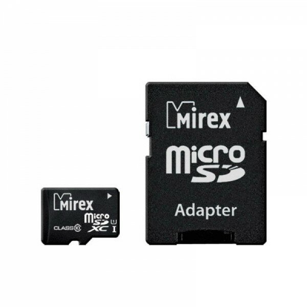 Карта памяти microSD 128GB Mirex microSDXC Class 10 UHS-I (SD адаптер) 13613-AD10S128