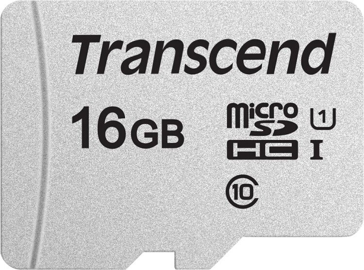 Карта памяти Transcend microSDHC 300S Class 10 UHS-I U1 (95/10 Mb/s) 16GB + ADP