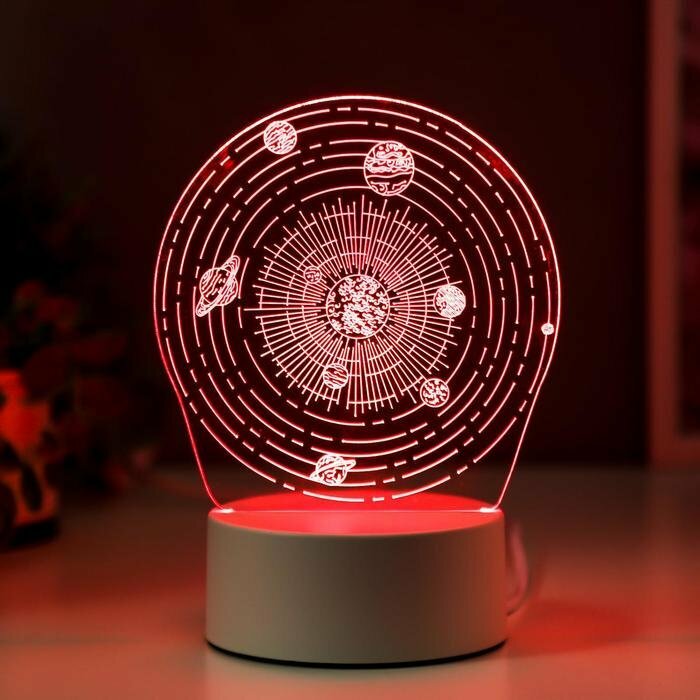 Светильник "Космос" LED RGB от сети 9,5х13х17,5 см (комплект из 2 шт) - фотография № 3