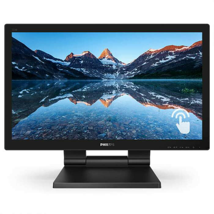 21,5" Philips 222B9T 1920х1080 TN W-LED 16:9 SmoothTouch 1ms VGA DVI-D HDMI DP 2xUSB3.0 50M:1 170/160 250cd Tilt HAS Speakers Black ( 222B9T/00 )