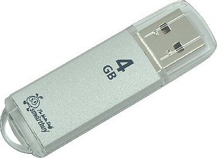 Флешка SmartBuy V-Cut USB 2.0 4GB Silver