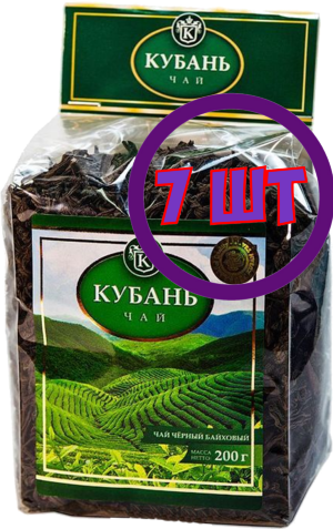 Чай черный листовой Азерчай Кубань, м/у, 200 г (комплект 7 шт.) 6820584