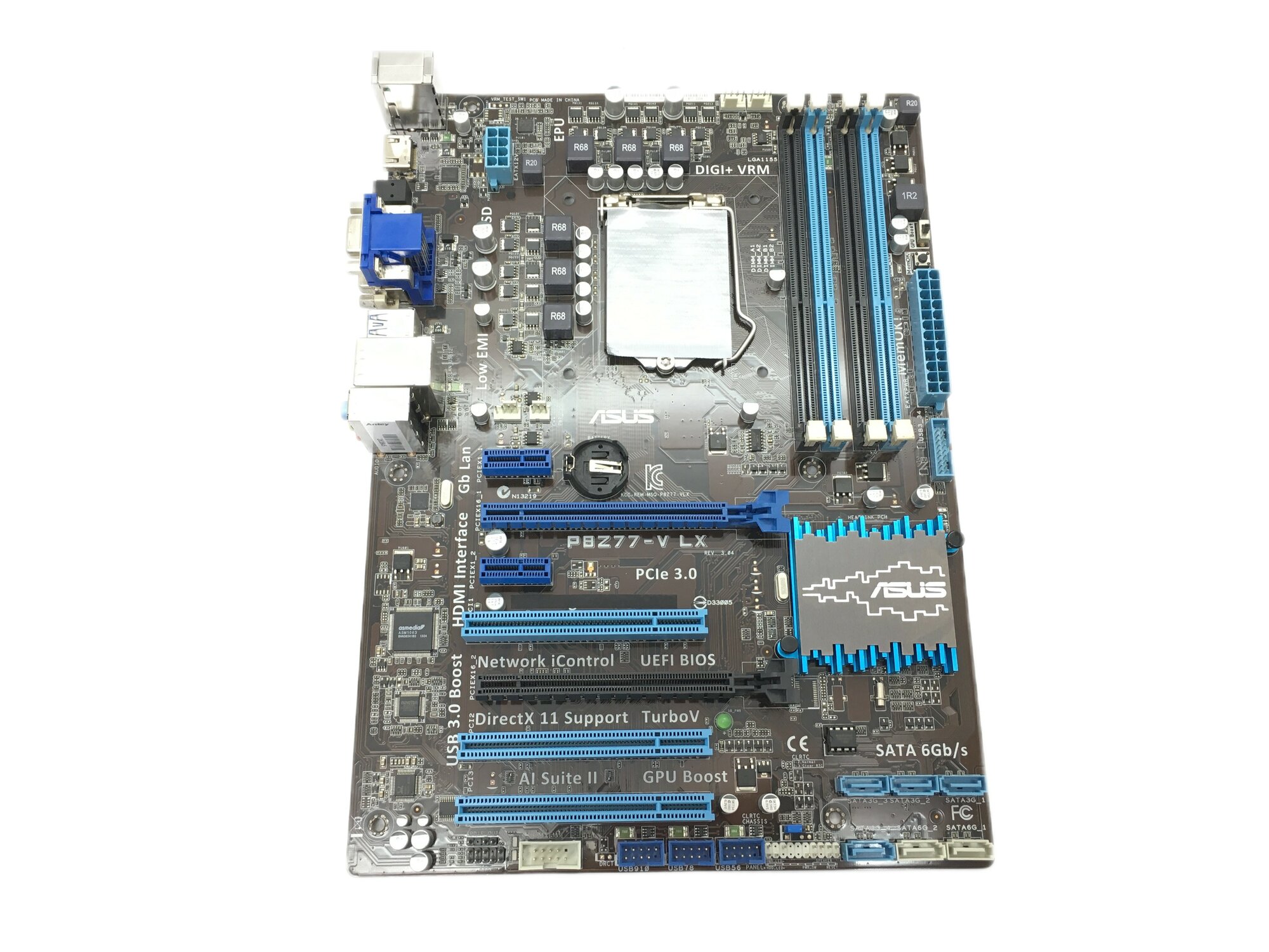 Материнская плата S-1155 ASUS P8Z77-V LX REV.3.04, 4xDDR3/PCI-E/GbLAN/Sb/VGA/DVI/HDMI/USB3.0/ATX