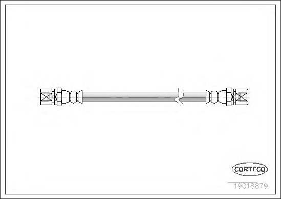 Тормозной шланг re opel 200мм Corteco 19018879