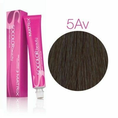 MATRIX Socolor Beauty Ash Violet Стойкая крем-краска оттенок 5АV (светлый шатен пепельно-перламутровый)