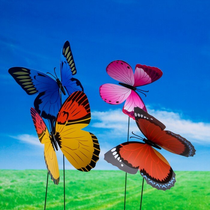 Штекер садовый "Бабочка" 14,5х10,5см, 25см - фотография № 3