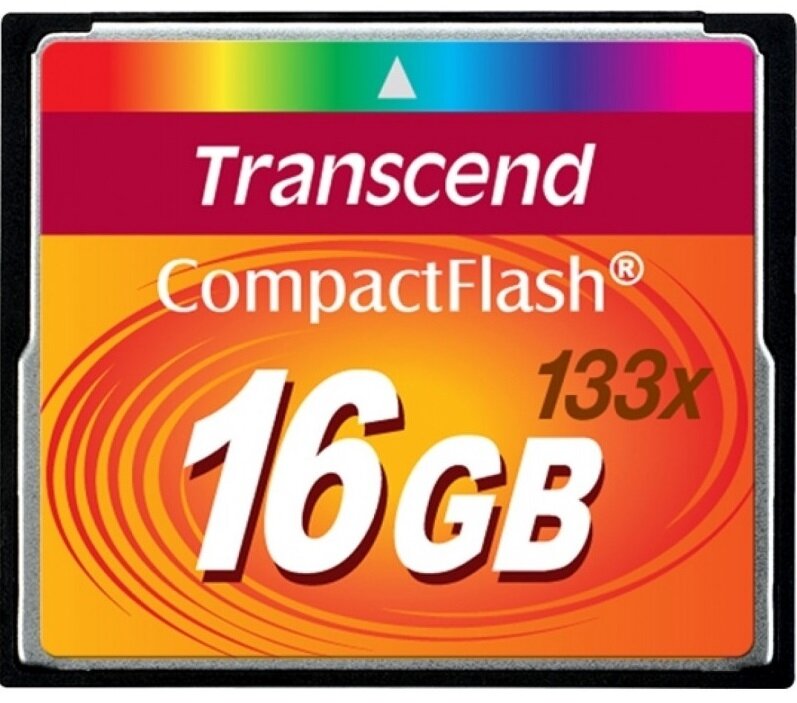 Карта памяти CompactFlash 16GB Transcend 133X TS16GCF133 (45/20 Mb/s)