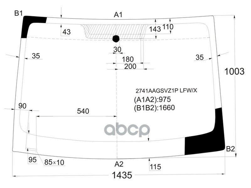 Стекло Лобовое Citroen Berlingo/Peugeot Partner 08- XYG арт. 2741AGSVZ1P LFW/X