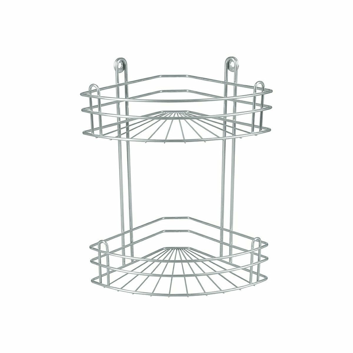 RUS-385024-2 Zn Полка для ванной 2-ярусная угловая, Rosenberg - фотография № 1