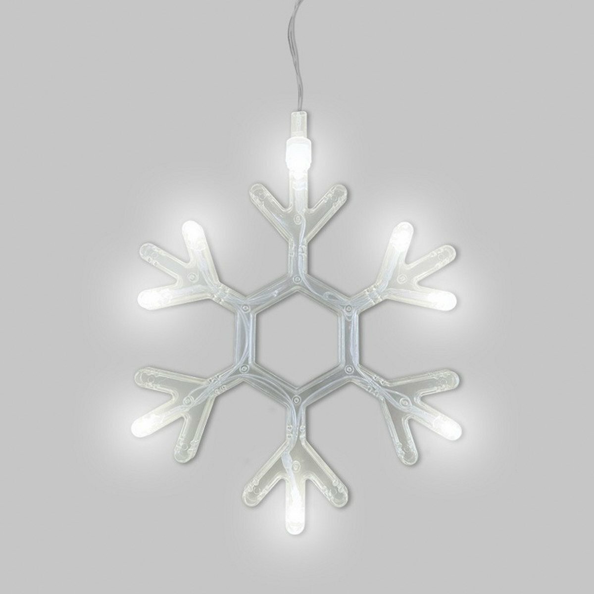 Фигурка светодиодная Neon-night Снежинка, на присоске, 19 x 17 см, белый свет
