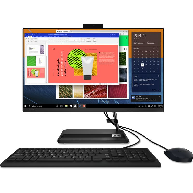 Моноблок Lenovo IdeaCentre AIO 3 24ITL6 23.8" 1920x1080, Intel Core i3-1115G4 3 ГГц, 8Gb RAM, 256Gb SSD, Intel UHD Graphics, WiFi, BT, Cam, без ОС, черный, клавиатура, мышь F0G001BJRU