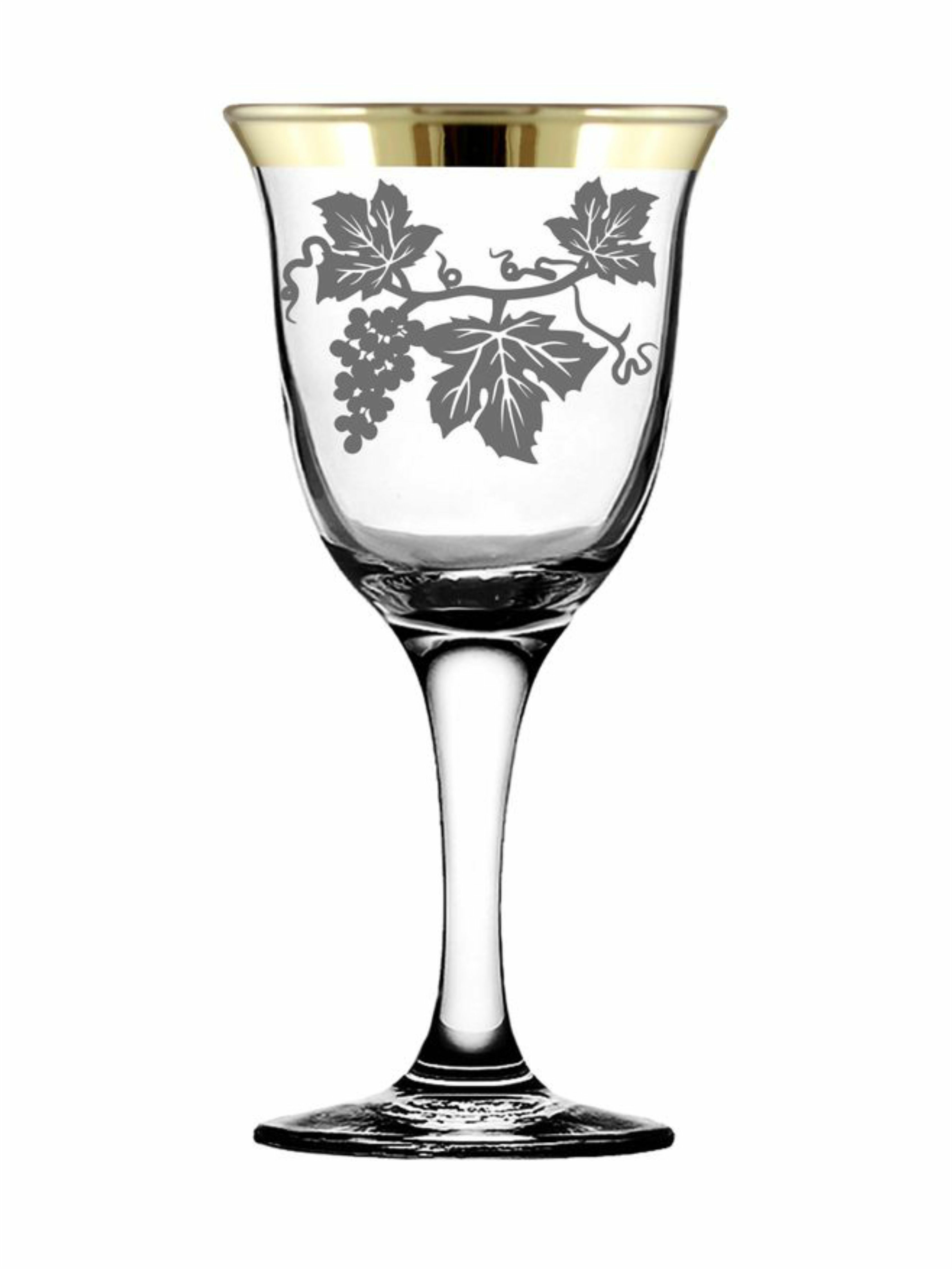 Подарочный набор бокалов / фужеров для вина с алмазной гравировкой PROMSIZ "изабелла", 240 мл, 6 шт. - фотография № 2