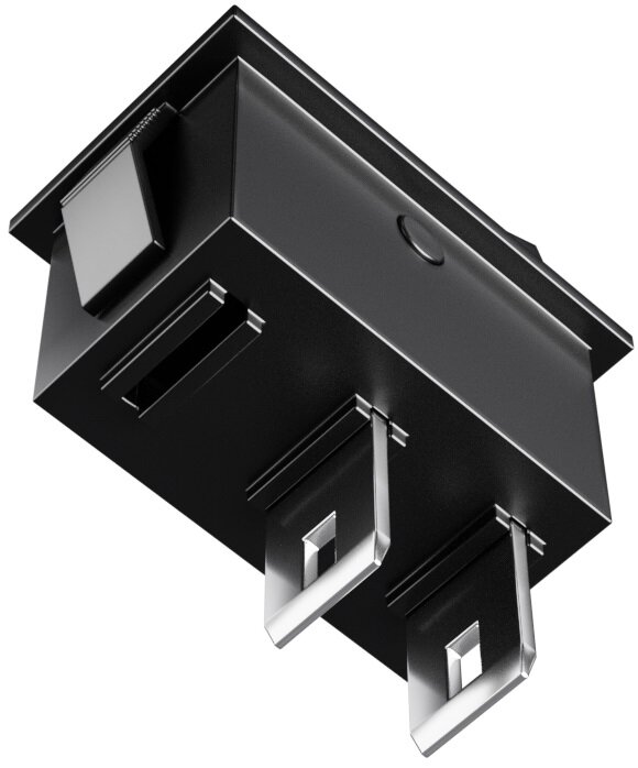 Кнопка выключатель (тумблер) GSMIN K3 ON-OFF 3А 250В AC 2-Pin (15x10x15мм) комплект 3шт (Черный) - фотография № 3