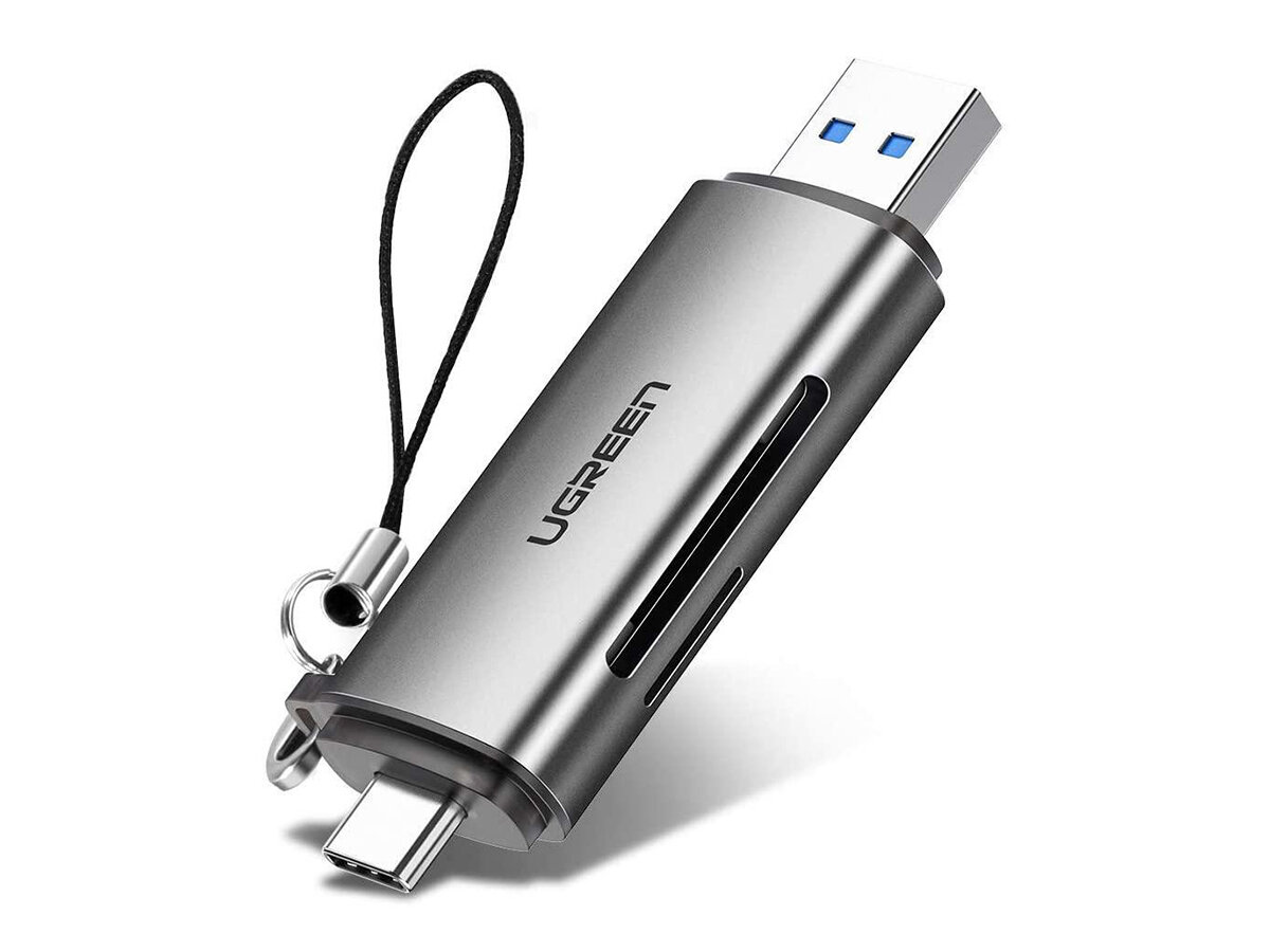 Кардридер UGREEN Card Reader USB-C + USB-A 3.0 для карт памяти TF/SD (50706)