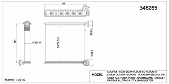 Радиатор печки GOLF VII PASSAT OCTAVIA SUPERB A3 LEON 1,2/1,4/1,8TFSI 1,6/2,0TDI 12> Kale 346265