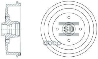 Барабан Тормозной Daewoo Lanos 05- Со Ступицей Sangsin brake арт. SD3036