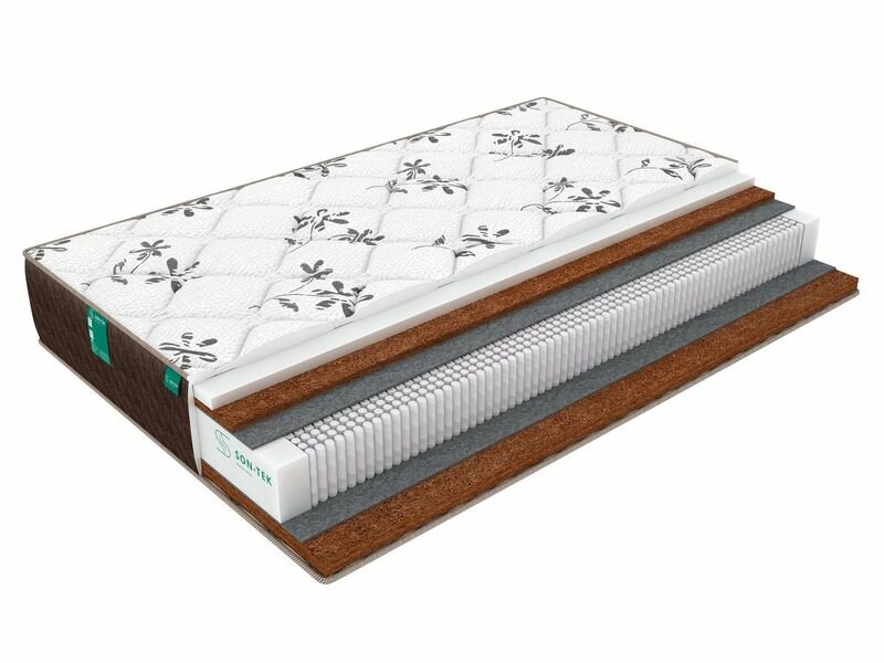 Матрас Sleeptek Lux FoamStrong Cocos, 130x200 см (нестандартный), пружинный