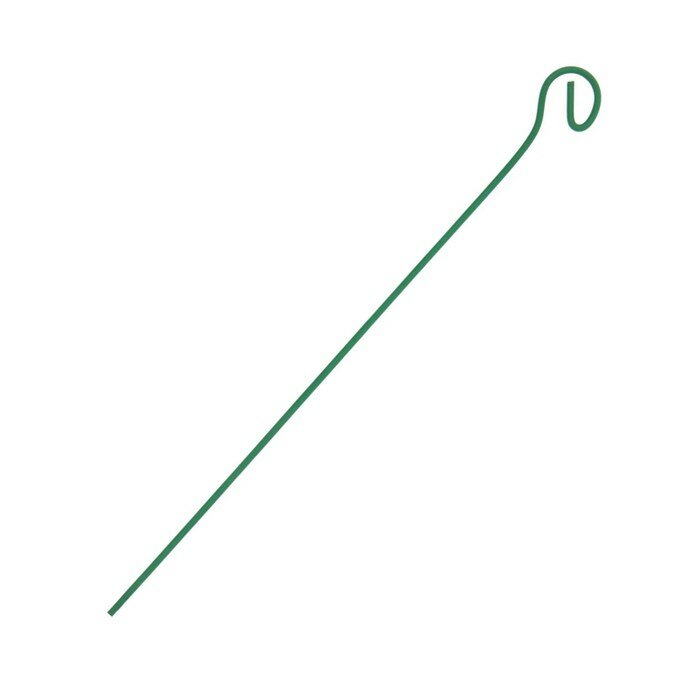 Колышек для подвязки растений, h = 60 см, d = 0.3 см, проволочный, зелёный, (10 шт) - фотография № 1
